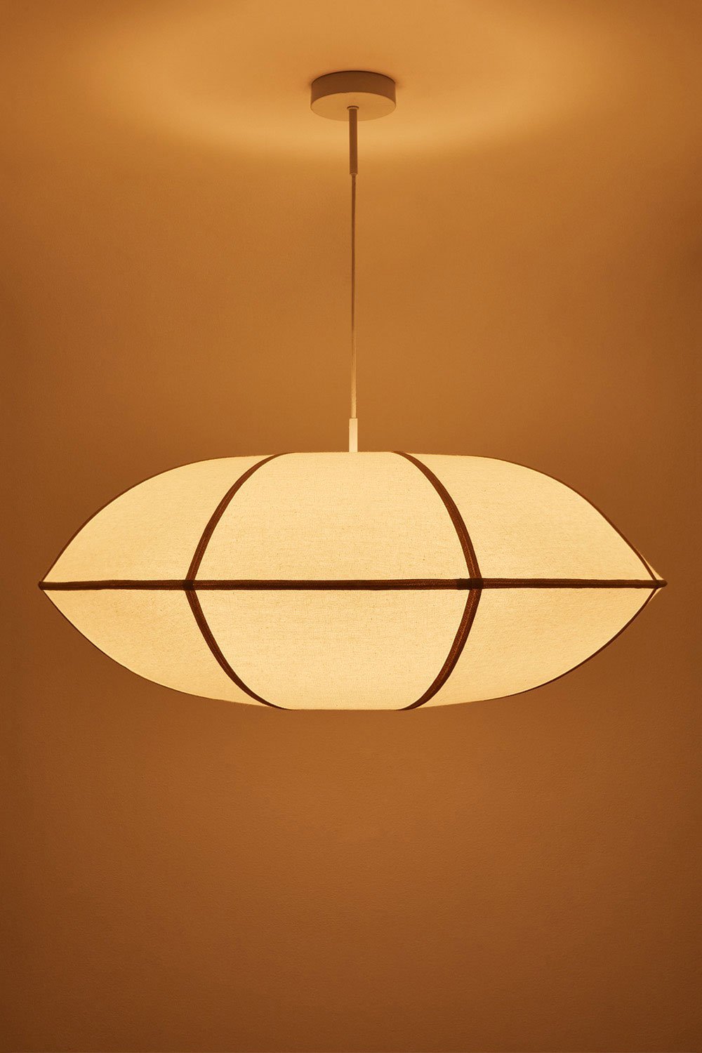 Patraix linen ceiling lamp, gallery image 2