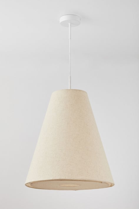 Garnet hanging ceiling lamp in linen and cotton