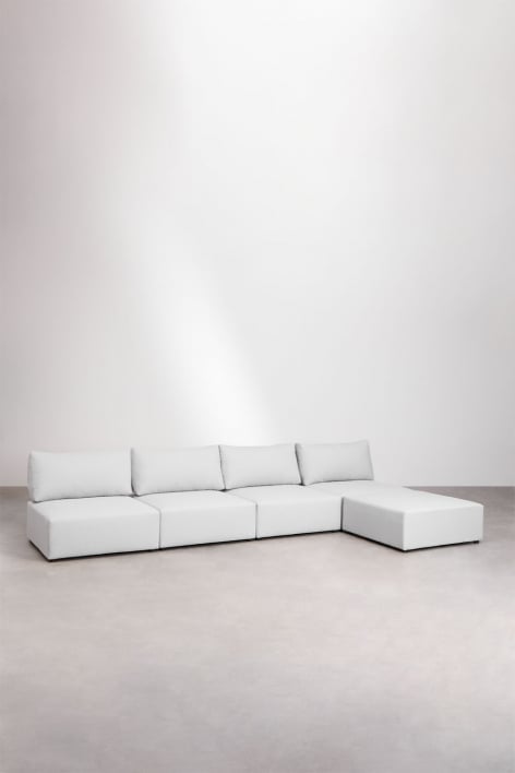 4-piece modular sofa with Kata pouf