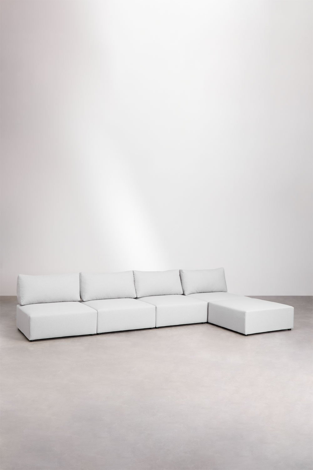 4-piece modular sofa with Kata pouf, gallery image 1