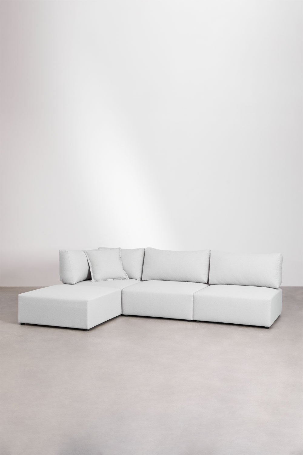 3-piece modular corner sofa with Kata pouf, gallery image 1