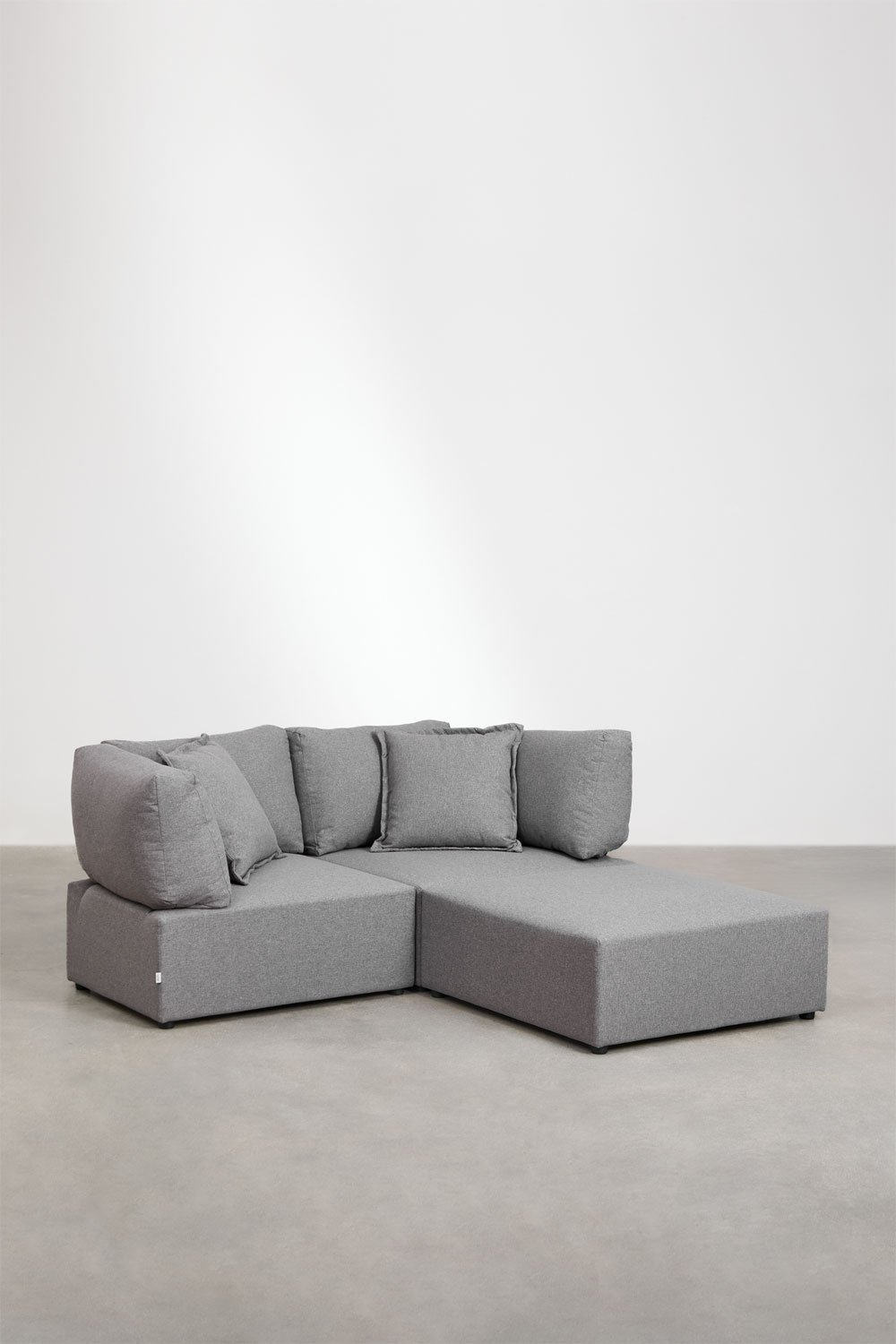 2-piece modular sofa with 2 corner chairs and Kata pouf, gallery image 1