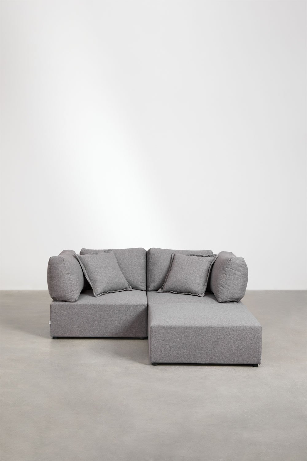 2-piece modular sofa with 2 corner chairs and Kata pouf, gallery image 3
