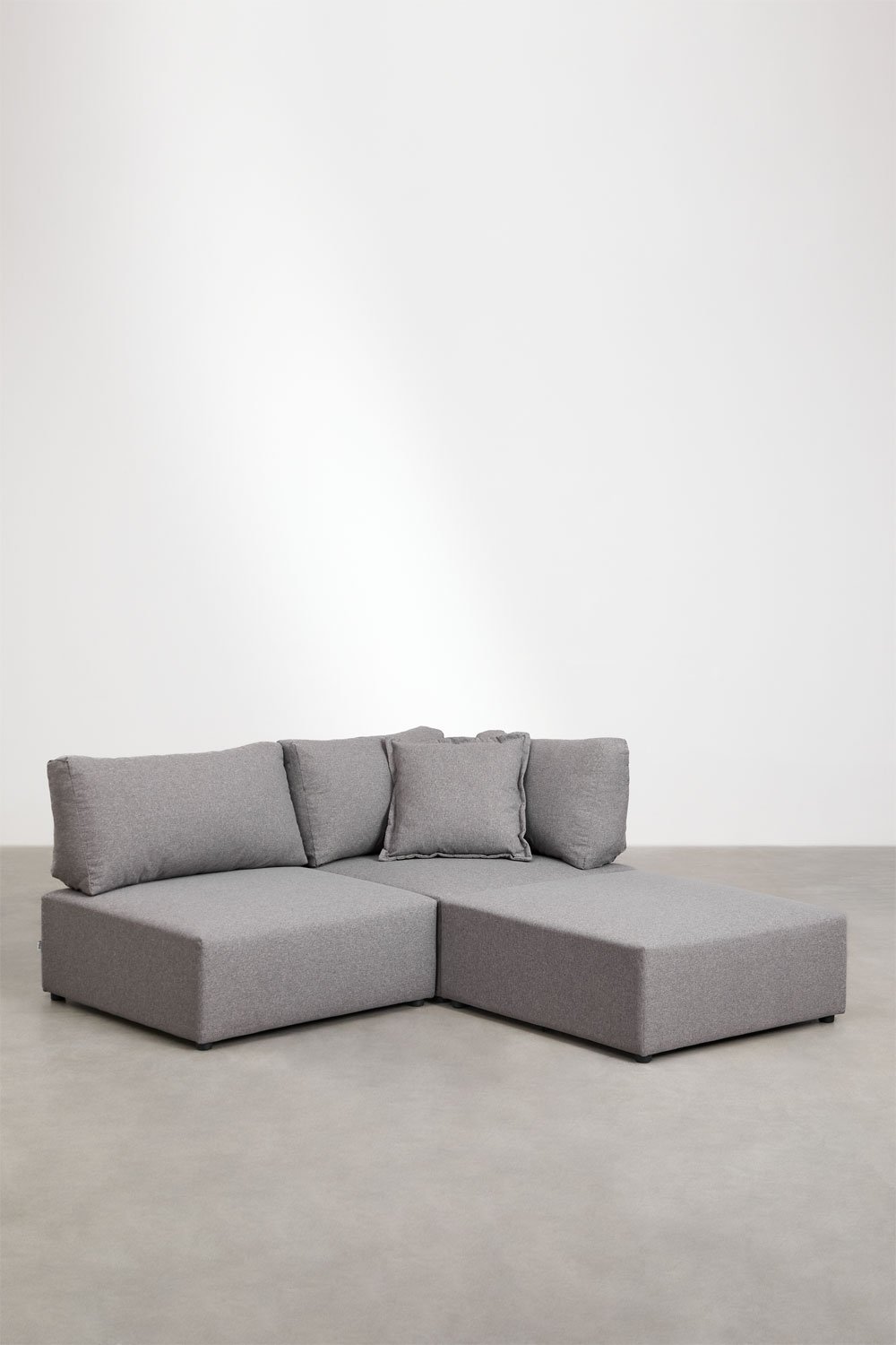 2-piece modular corner sofa with Kata pouf, gallery image 1