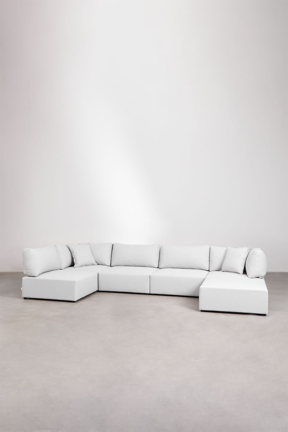5-piece modular corner sofa with Kata pouf, gallery image 1