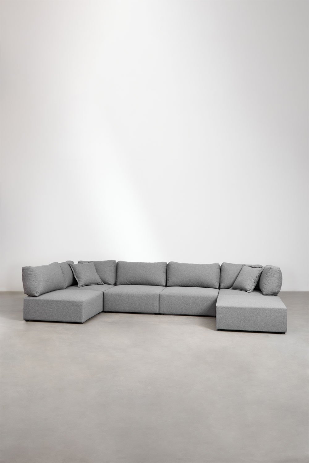 5-piece modular corner sofa with Kata pouf, gallery image 1