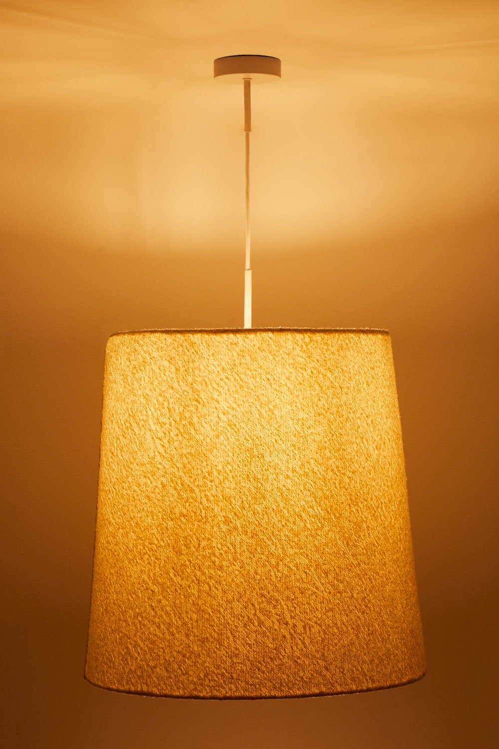 Delmore bouclé fabric ceiling lamp, gallery image 4
