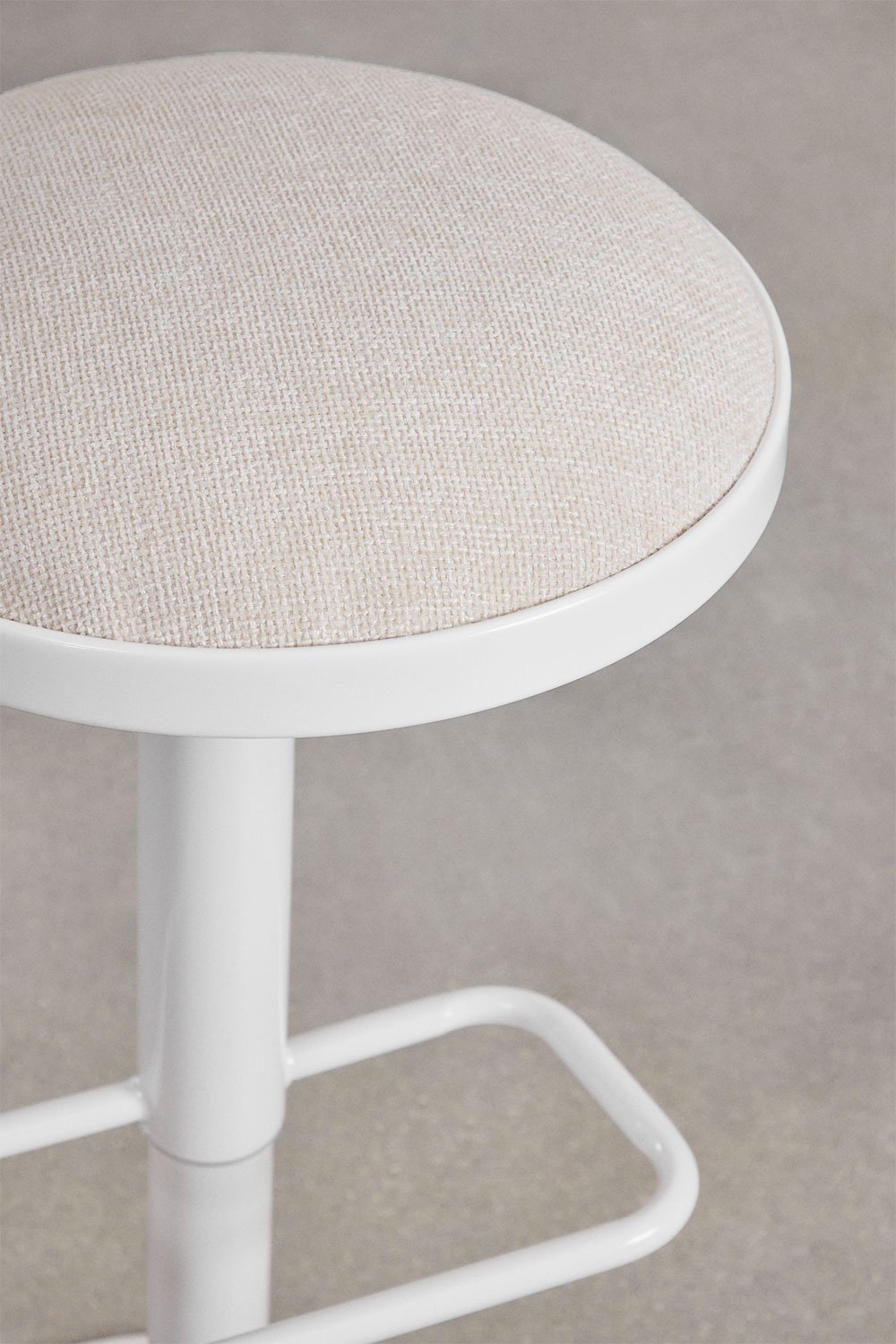 Igarasi adjustable high stool in metal and fabric, gallery image 4