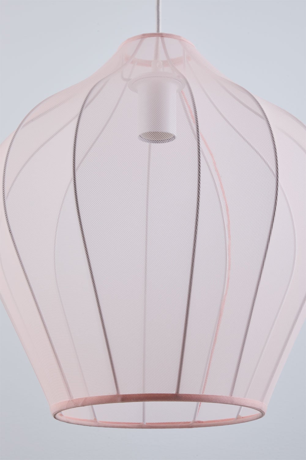 Belisa hanging ceiling lamp in metal and fabric, gallery image 5