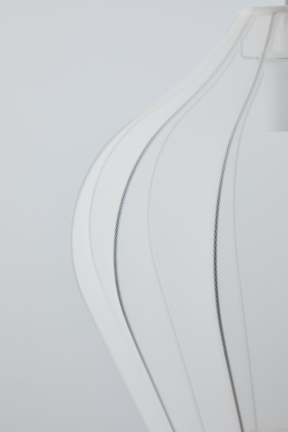 Belisa hanging ceiling lamp in metal and fabric, gallery image 5