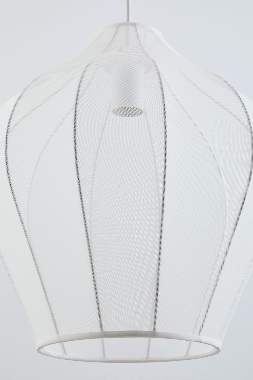 Belisa hanging ceiling lamp in metal and fabric, gallery image 6