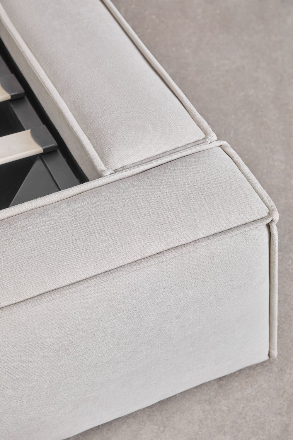 Upholstered bed with lift-up storage base Lunari, gallery image 8