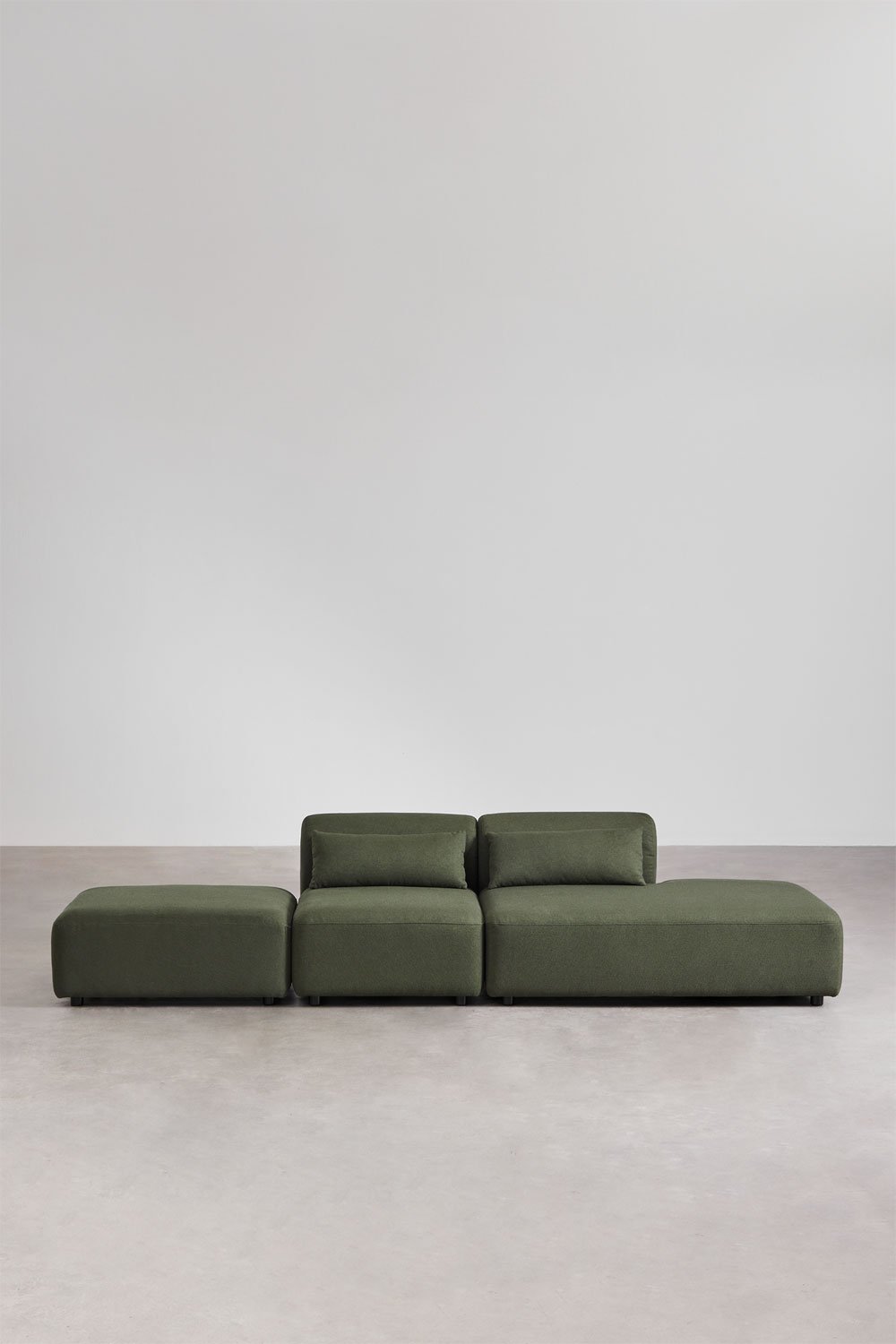 2-piece modular sofa with right-hand divan and Fogler pouf, gallery image 3