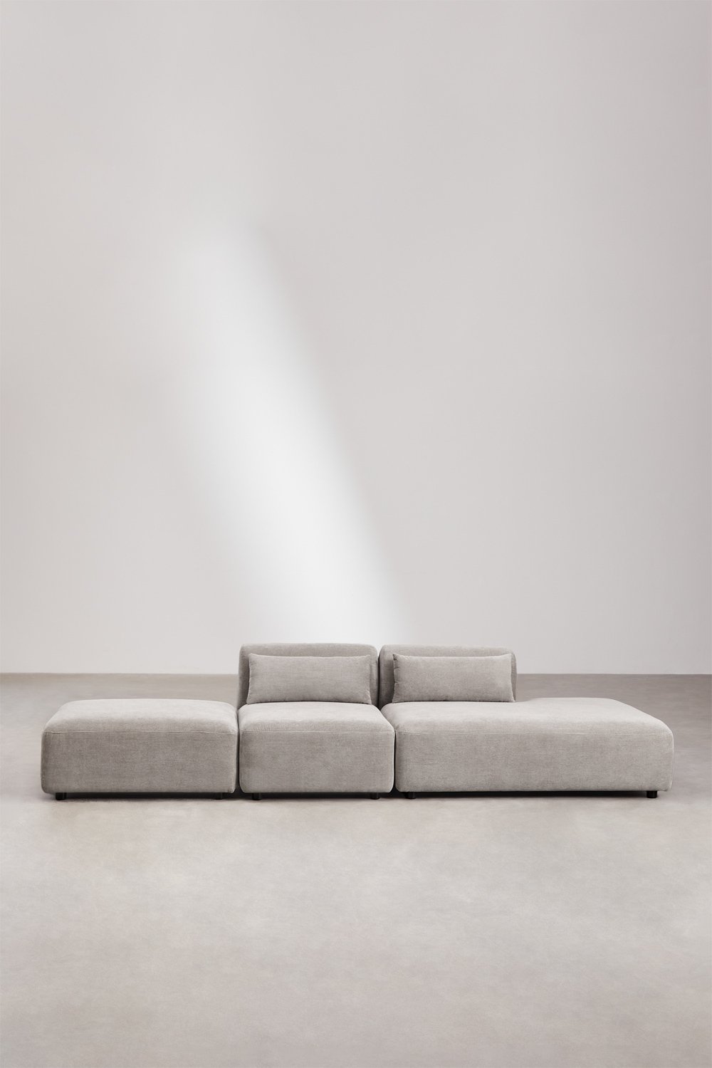 2-piece modular sofa with right-hand divan and Fogler pouf, gallery image 3