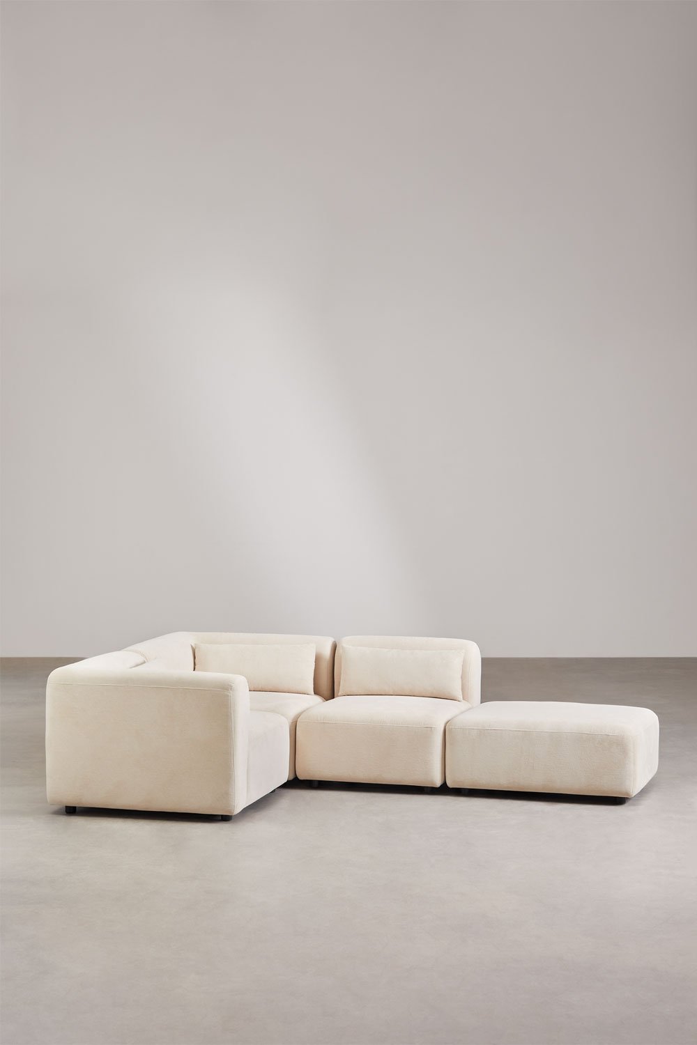 3-piece modular corner sofa with Fogler pouf, gallery image 1