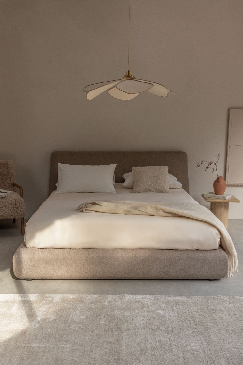 Bed with Folding Canapé in Norena Fabric, gallery image 1