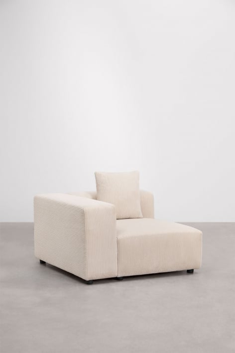 Left corner module 115x113 cm with high armrest and cushion for Bruna modular sofa