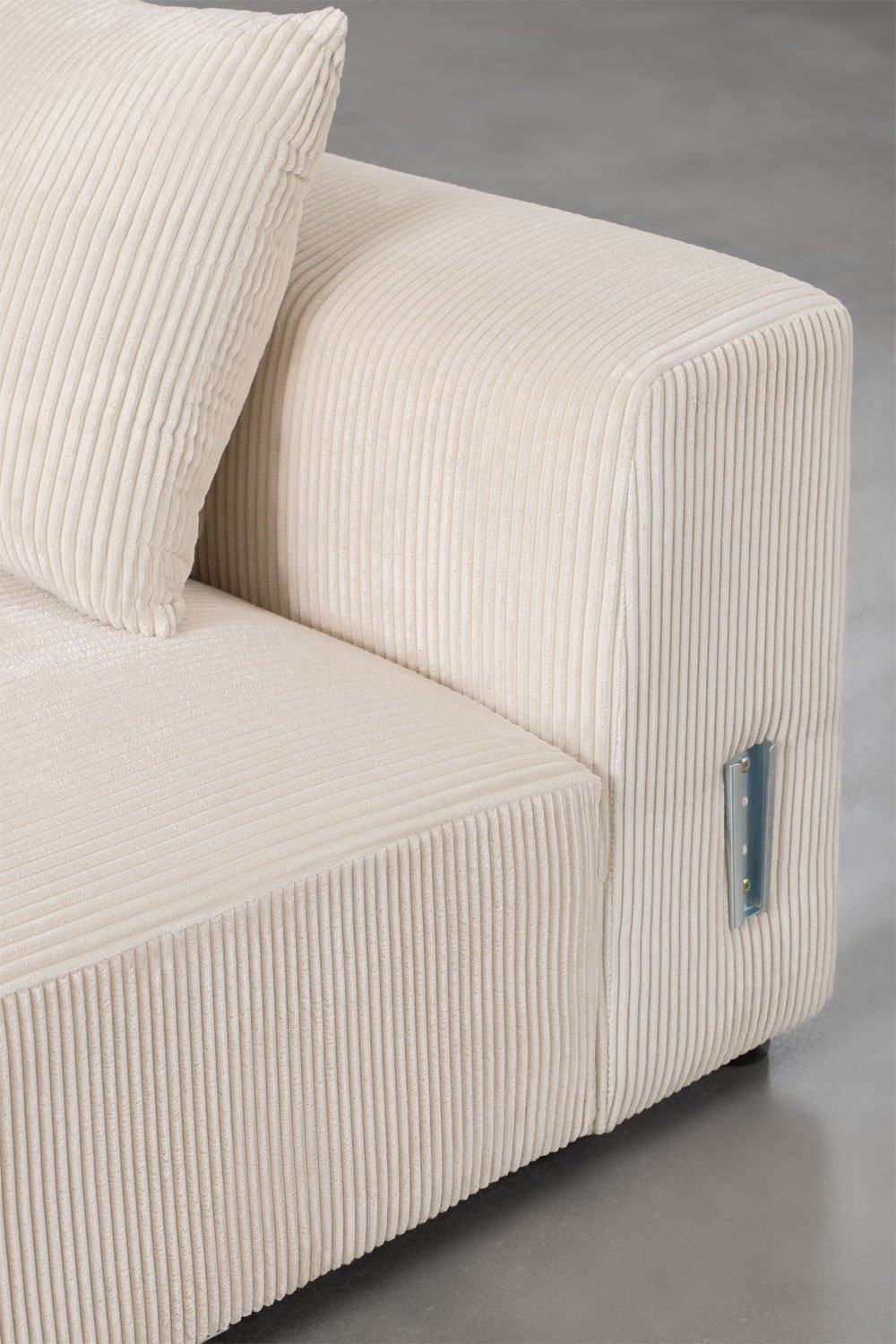 Left corner module 135x113 cm with low armrest and cushion for Bruna modular sofa, gallery image 5