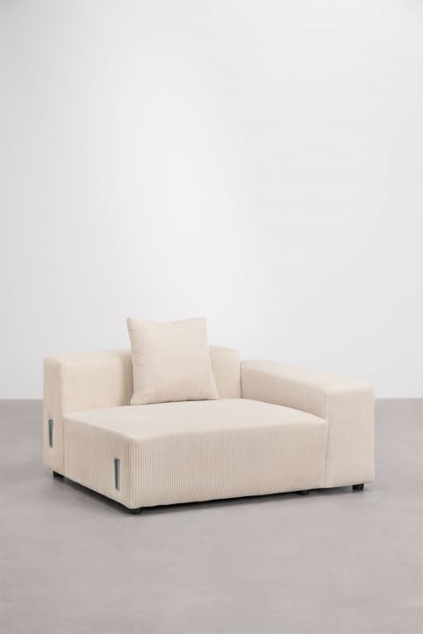 Right corner module (135x113 cm) with low armrest and cushion for Bruna modular sofa