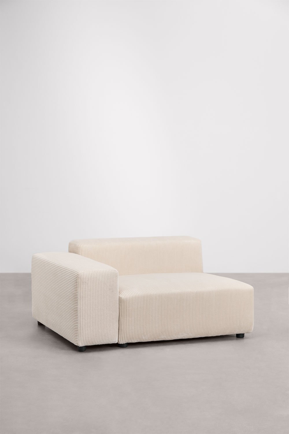 Left corner module (135x113 cm) with low armrest for Bruna modular sofa, gallery image 1