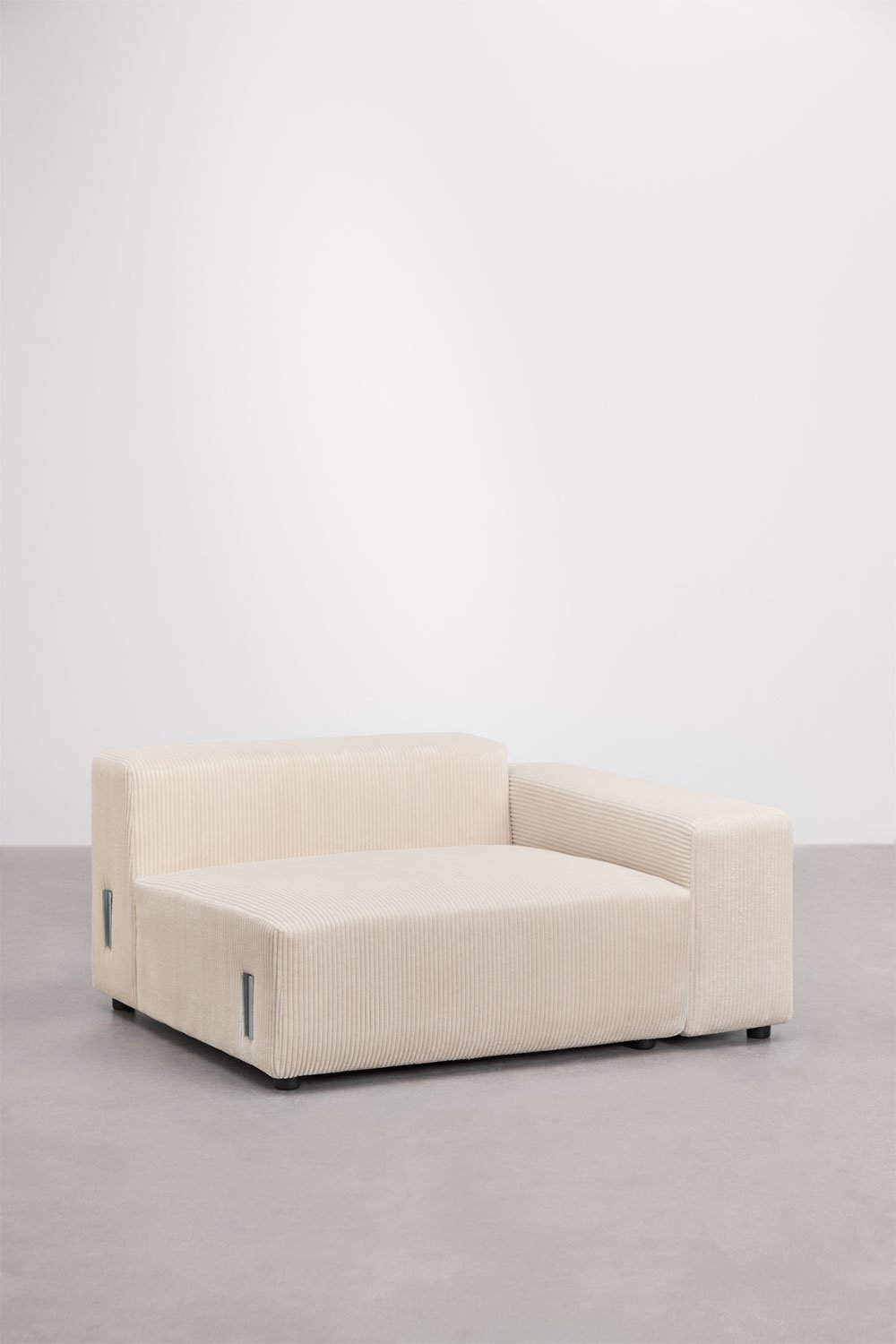 Right corner module (135x113 cm) with low armrest for Bruna modular sofa, gallery image 1