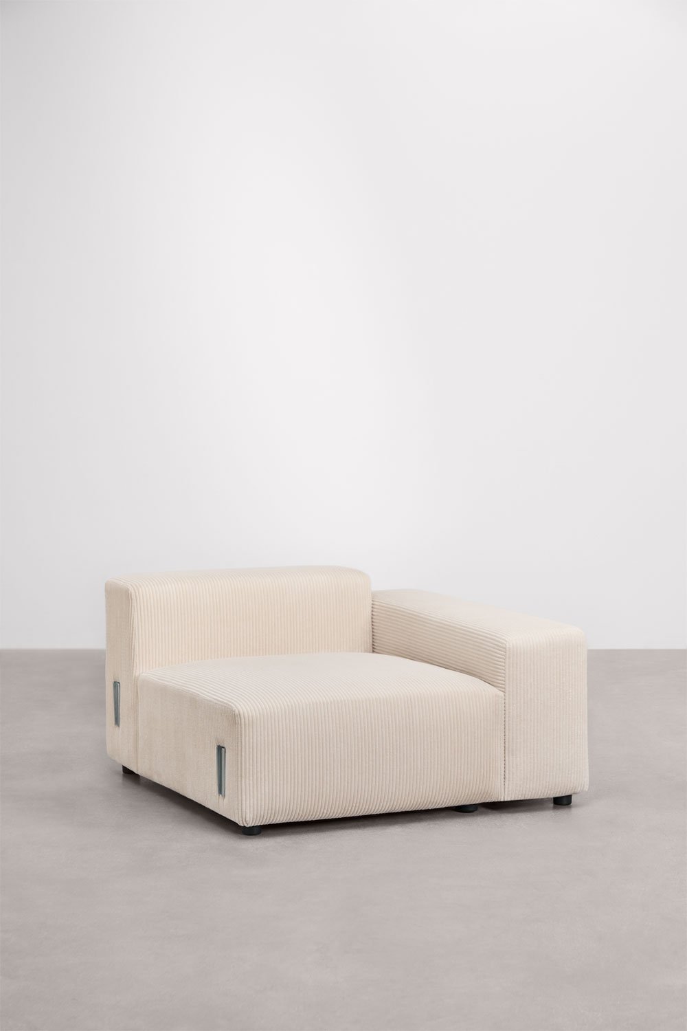 Right corner module (115x113 cm) with low armrest for Bruna modular sofa, gallery image 1