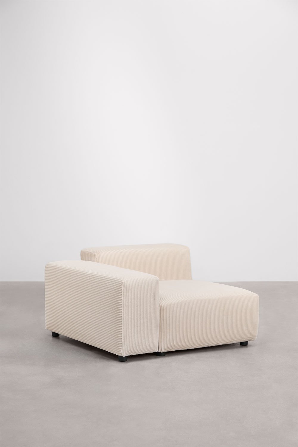 Left corner module (115x113 cm) with low armrest for Bruna modular sofa, gallery image 1