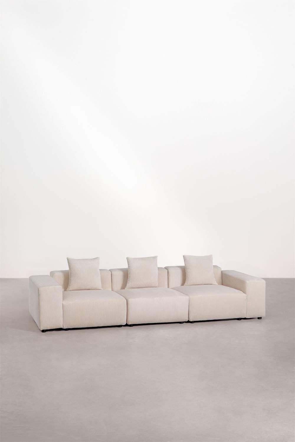 3-piece modular sofa (↔︎315 cm) with low armrest Bruna, gallery image 1