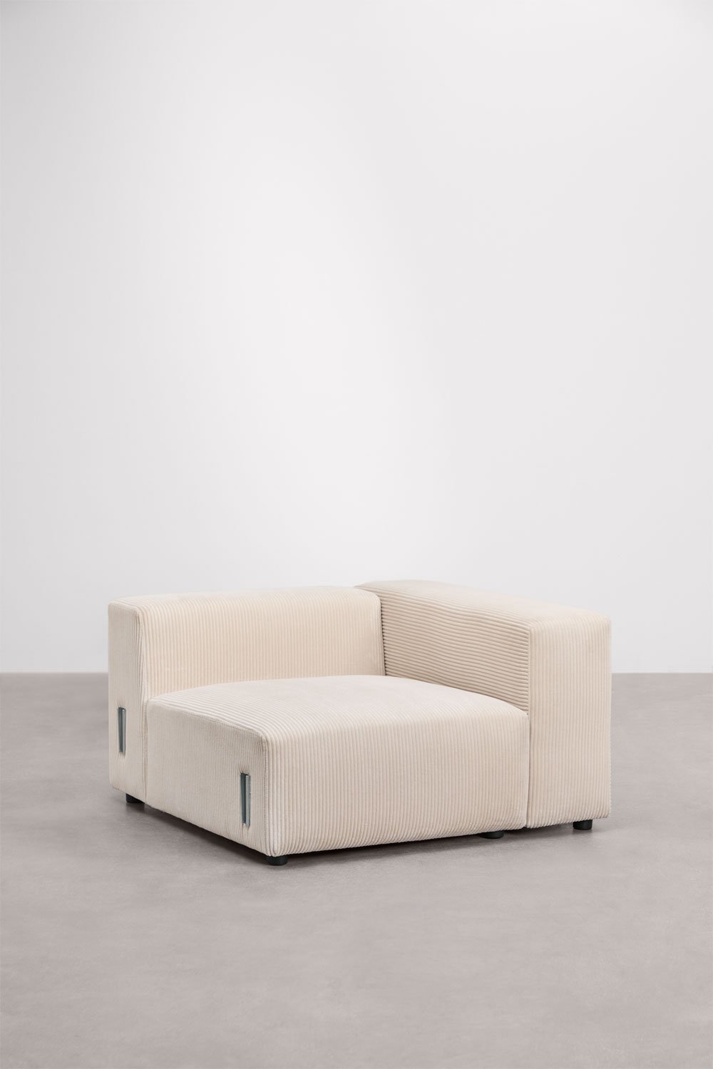 Right corner module 115x113 cm with high armrest for Bruna modular sofa, gallery image 1