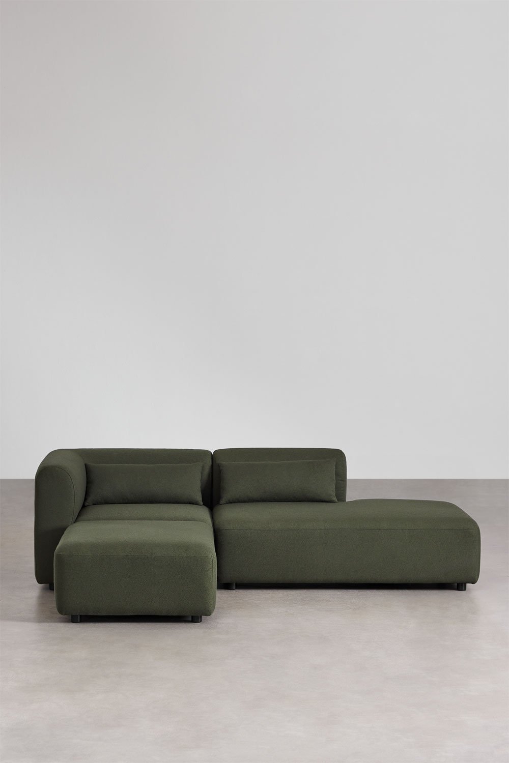 Fogler 2-piece modular corner sofa with right-hand chaise and pouf, gallery image 3