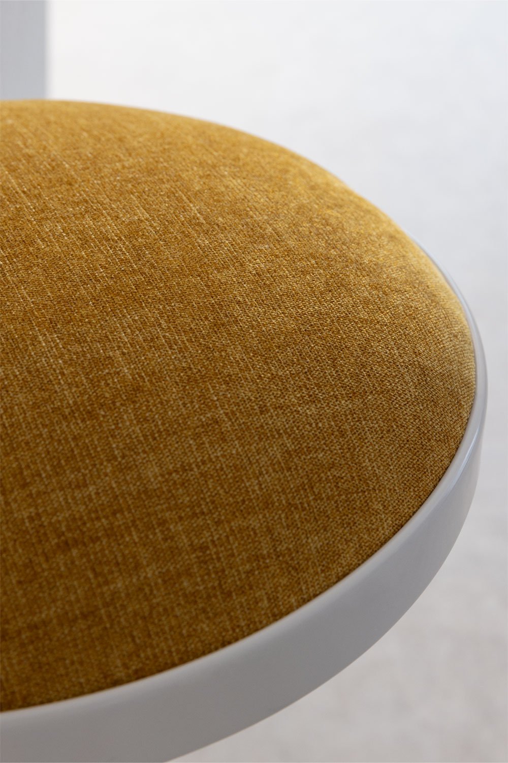 2-Pack adjustable high stools in curry yellow fabric and white legs Igarasi, gallery image 2
