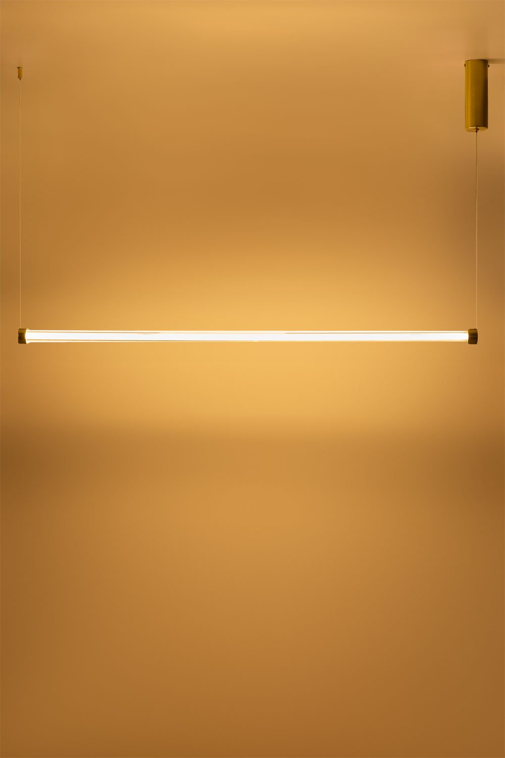 Cornelia LED linear ceiling lamp in metal (120 cm), gallery image 2