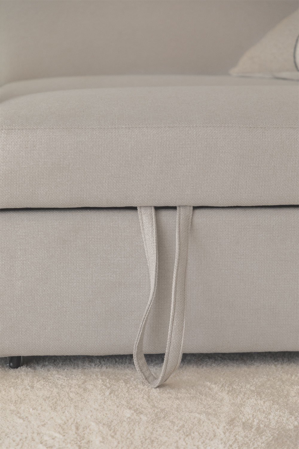 3-seater left chaise longue sofa bed in Umay fabric, gallery image 4