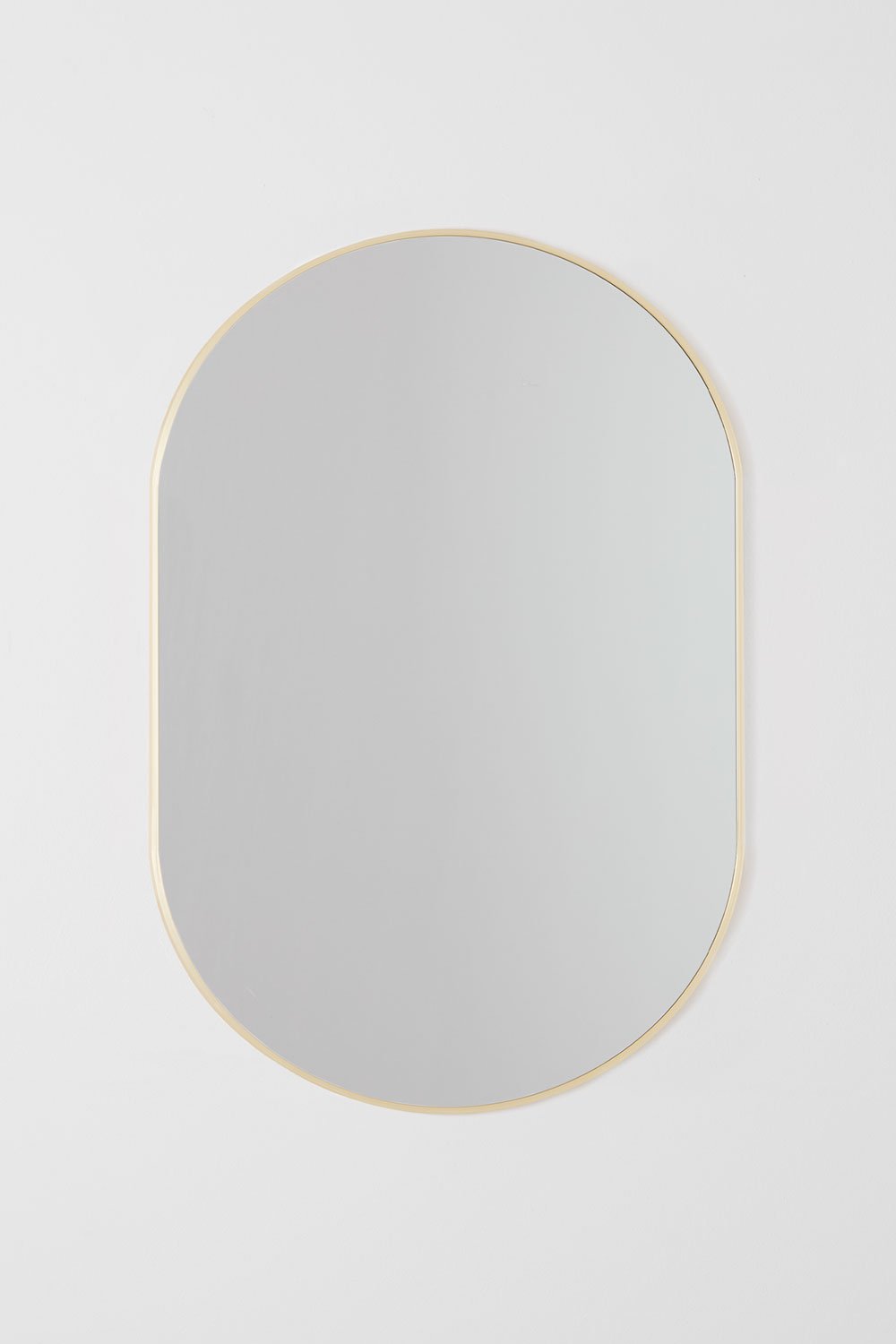 Oval wall mirror in aluminium (60x90 cm) Draves, gallery image 1