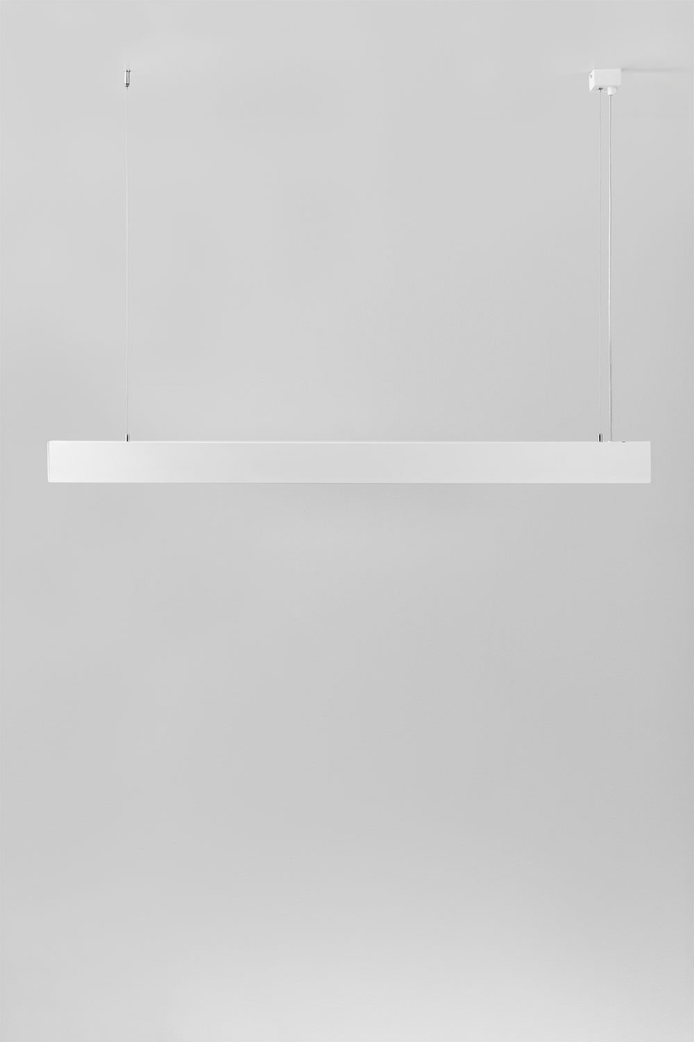 Jiva LED linear ceiling lamp in aluminium (120 cm), gallery image 1