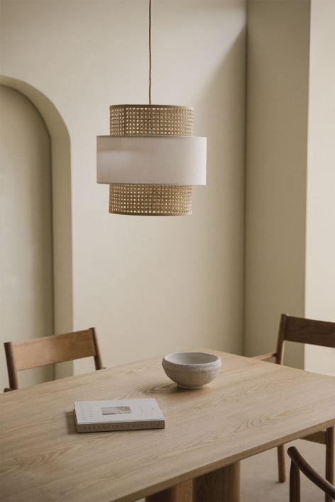 Satu rattan ceiling lamp - Light brown nude