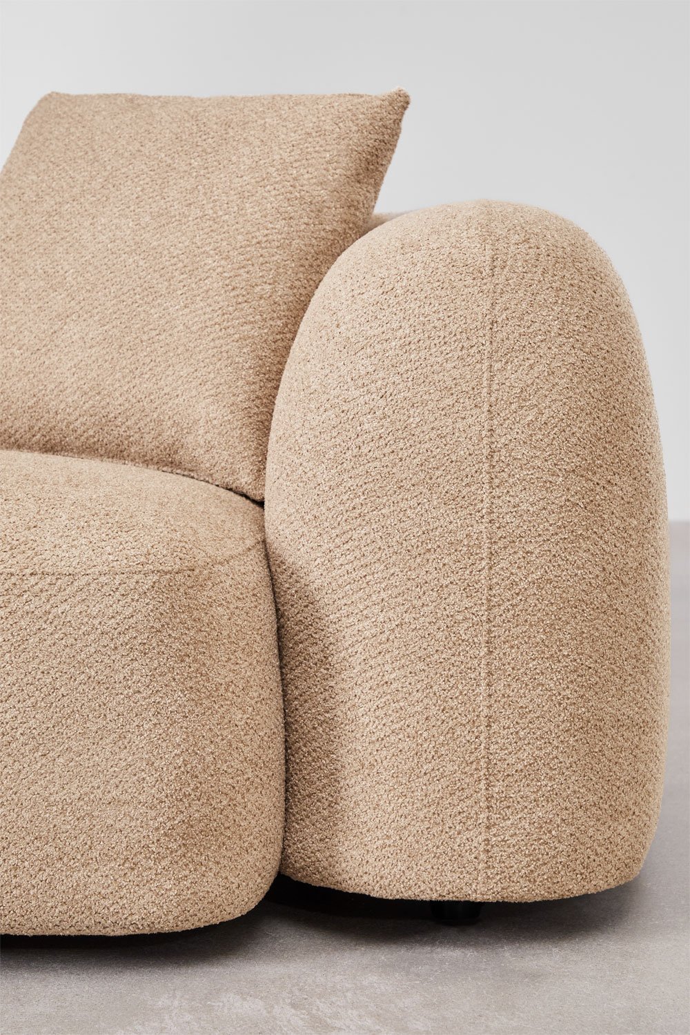 Right 2-seater corner module for modular sofa in Coco chenille, gallery image 2