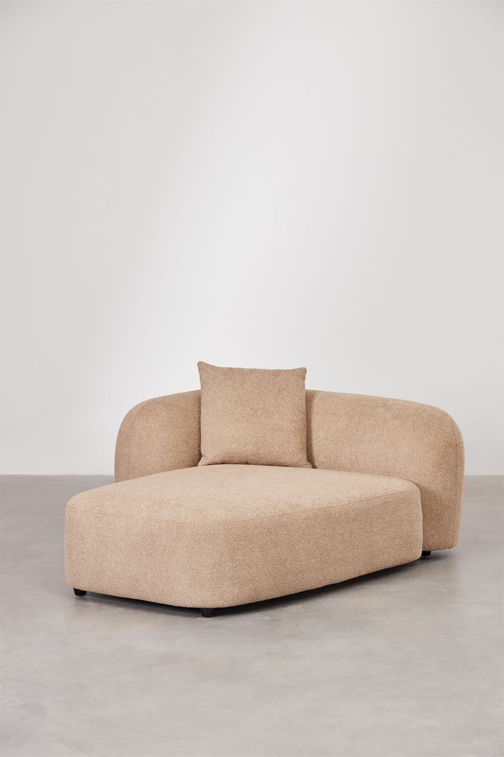 Left chaise longue for modular sofa in Coco chenille, gallery image 1