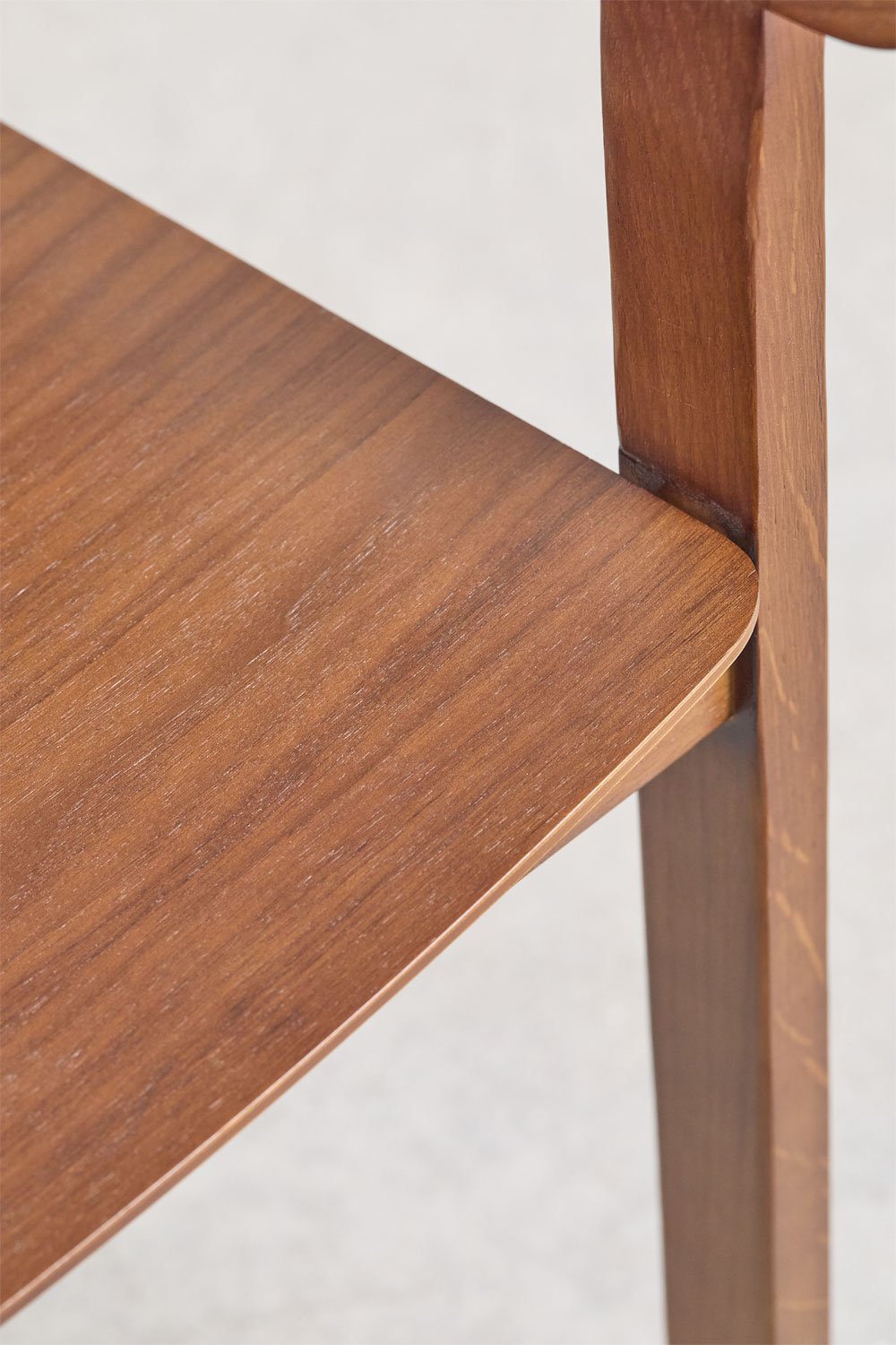 Olsen 4-piece dining chair set with oak wood armrests, gallery image 6