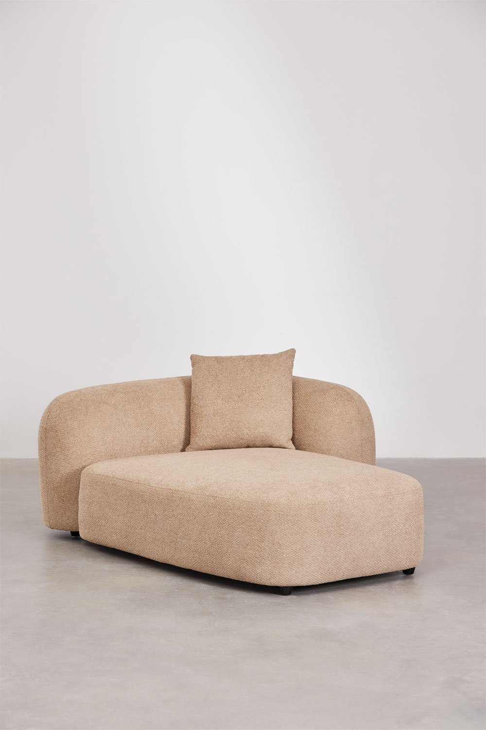 Right chaise longue for modular sofa in Coco chenille, gallery image 1