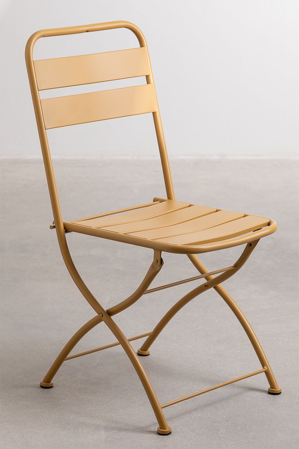 Pack of 4 Janti folding dining chairs in steel, gallery image 2