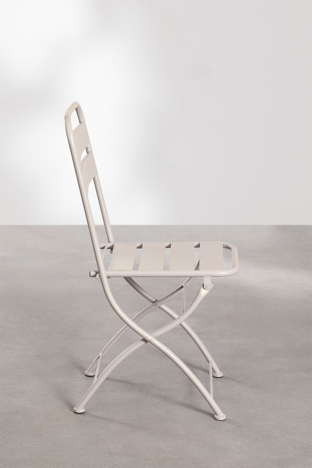 Pack of 4 Janti folding dining chairs in steel, gallery image 3