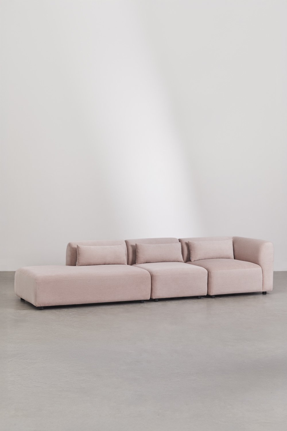 Fogler 3-Piece Modular Corner Sofa with Left Chaise, gallery image 1
