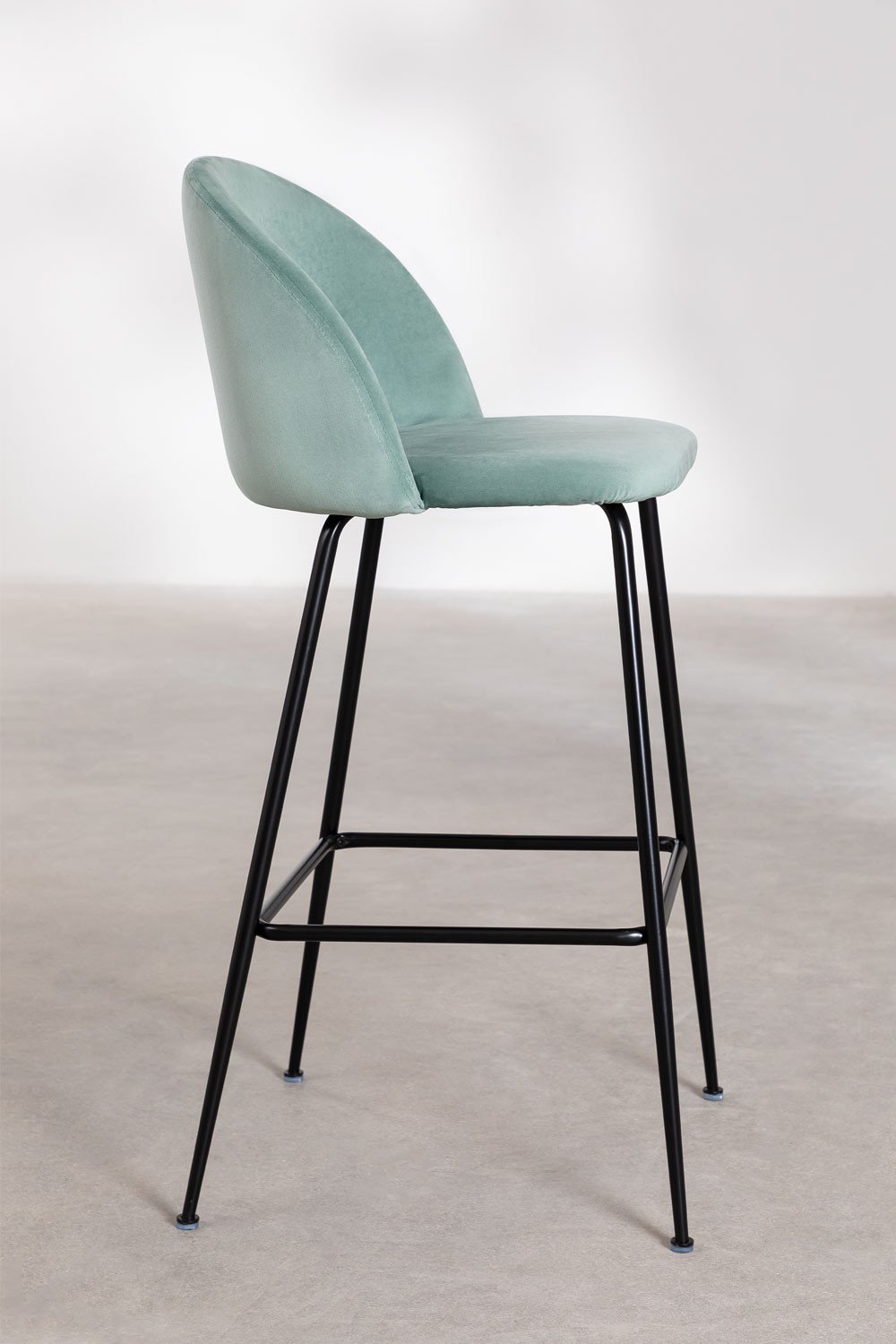 Pack of 2 high stools in Kana Design velvet, gallery image 2