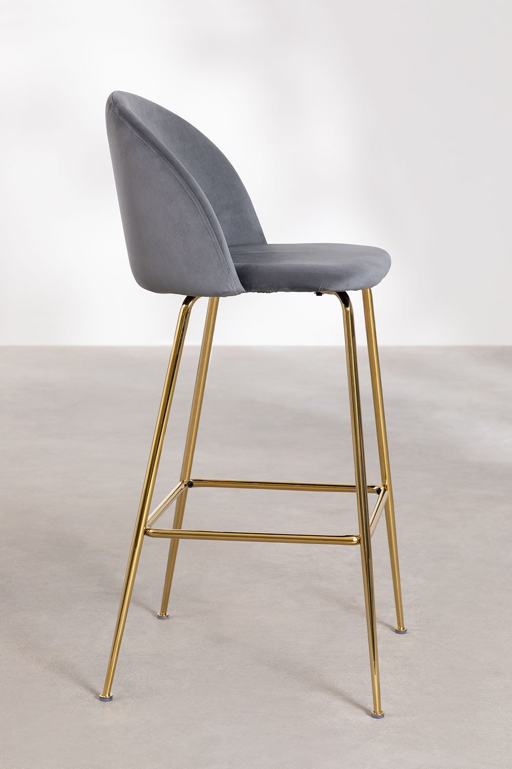 Pack of 2 high stools in Kana Design velvet, gallery image 2