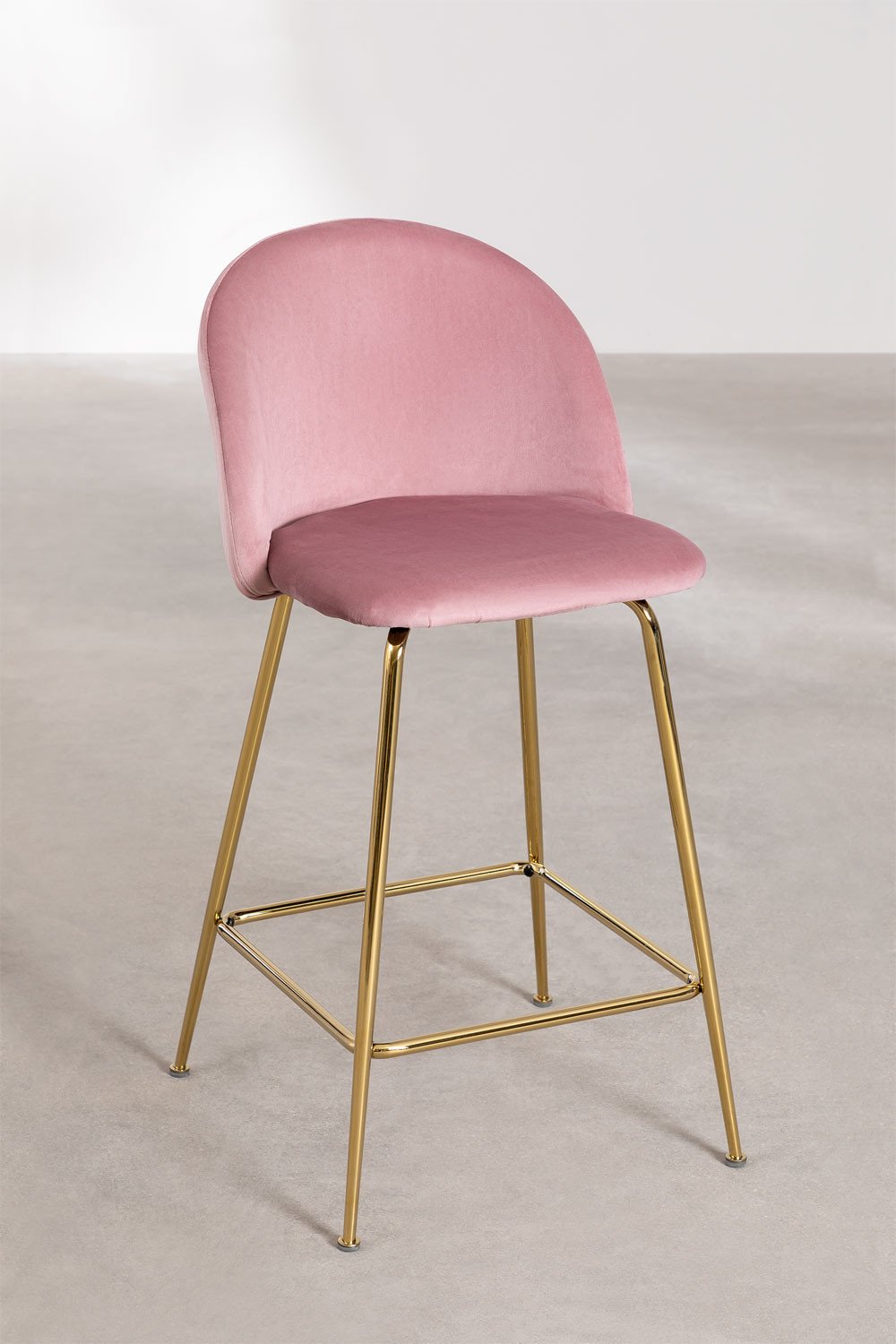 Pack of 2 high stools in Kana Design velvet, gallery image 1