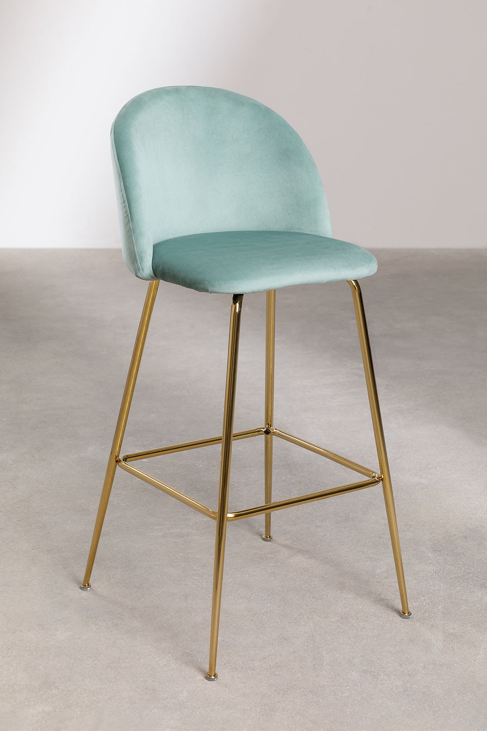 Pack of 2 high stools in Kana Design velvet, gallery image 2
