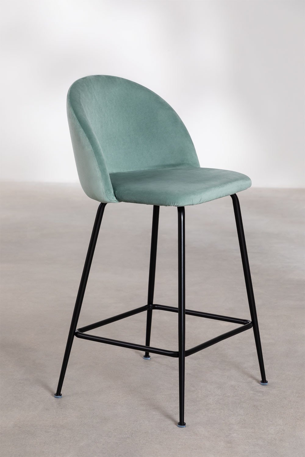 Pack of 4 high stools in Kana Design velvet, gallery image 2