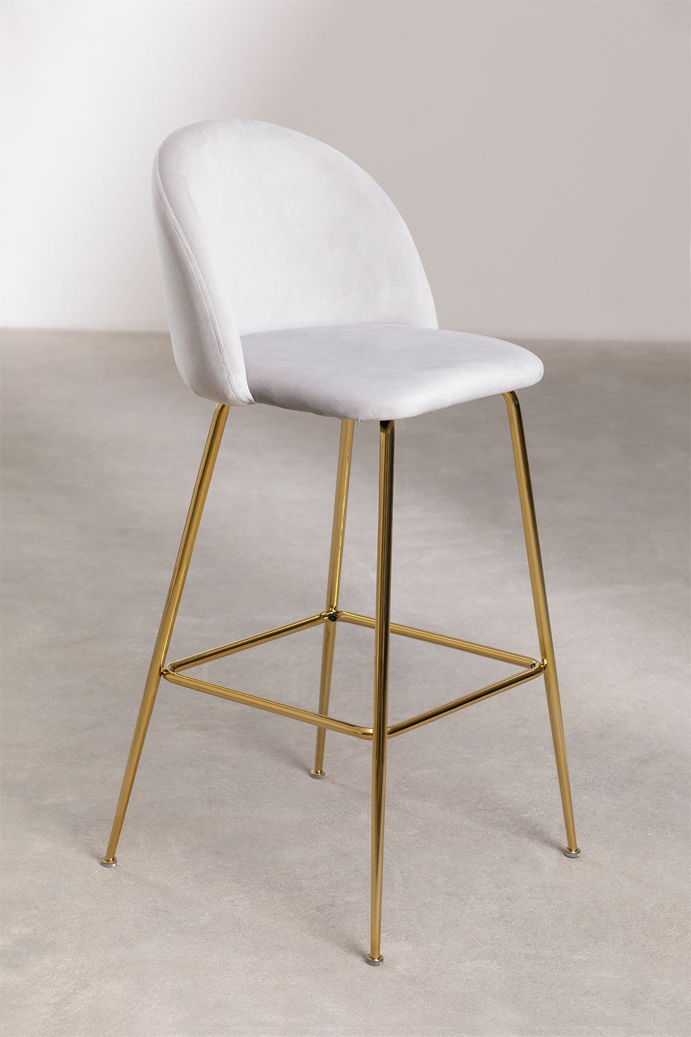 Pack of 4 high stools in Kana Design velvet, gallery image 2
