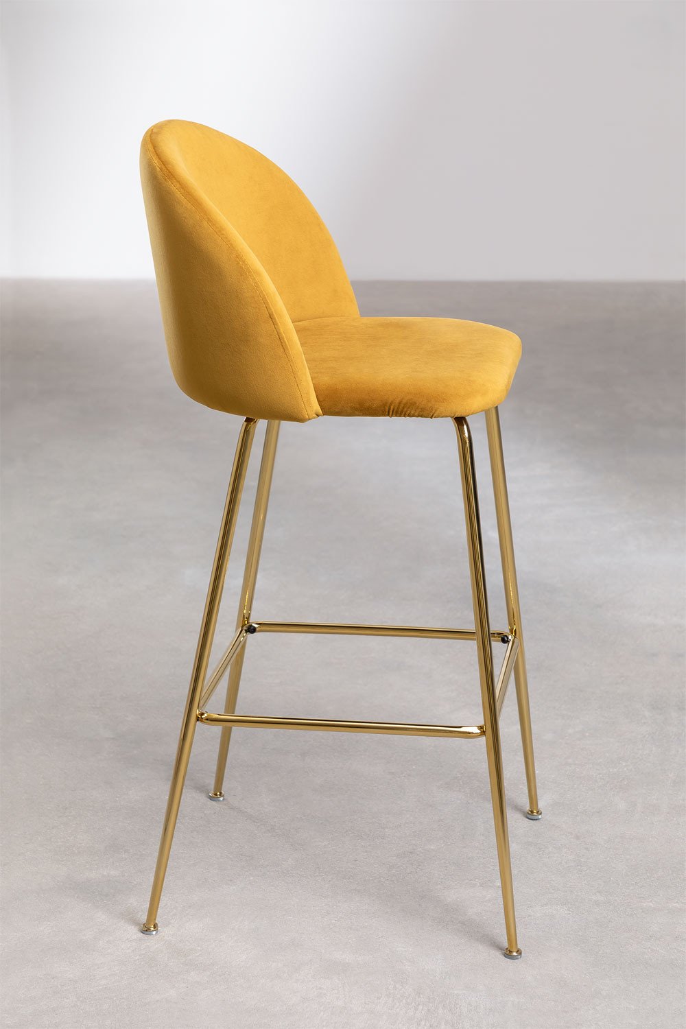 Pack of 4 high stools in Kana Design velvet, gallery image 3